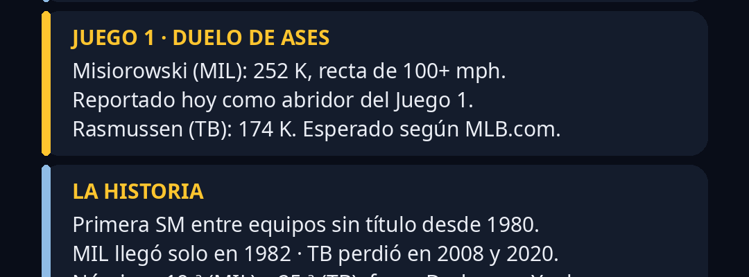Infografía: Serie Mundial 2026, Rays vs. Brewers, la previa en datos